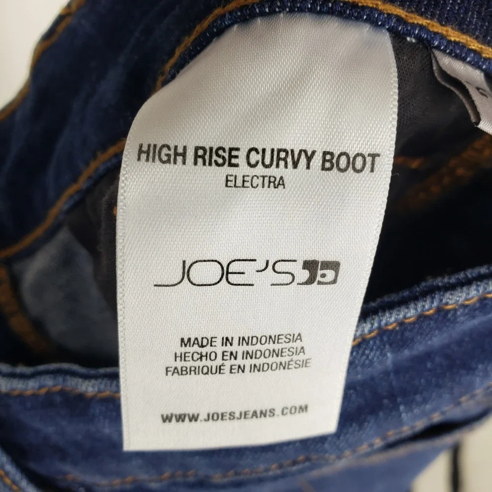 JOE'S JEANS High Rise Curvy Boot Electra Dark Wash Denim Jeans Womens Size 27‎